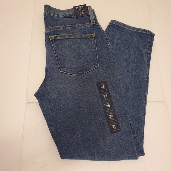 NWT J.Crew Factory Slim Boyfriend All-Day Stretch Blue Denim Jeans - Size 25 - Picture 4 of 10